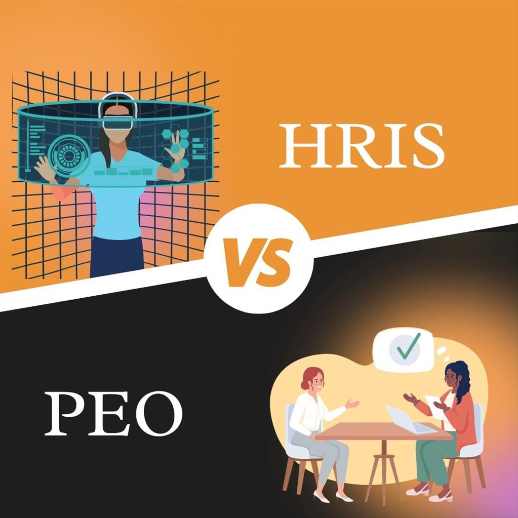 What is the difference between HRIS and PEO?