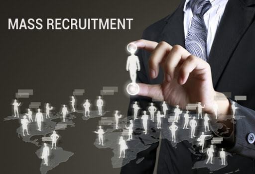 When do businesses need mass recruitment?