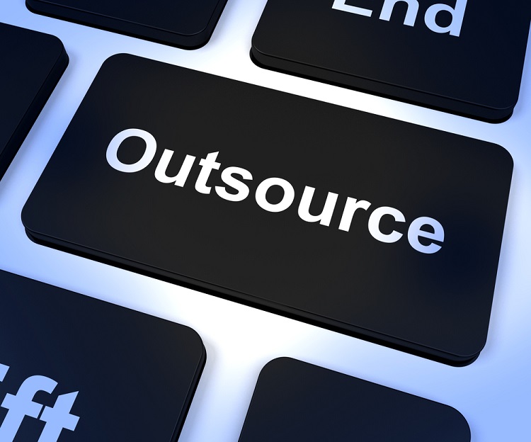 What does the recruitment outsourcing process include?